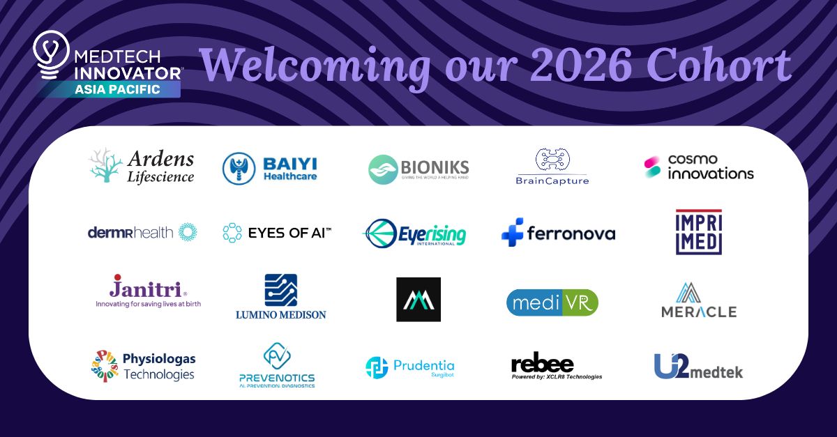 2026 MedTech Innovator Asia Pacific Cohort Announced